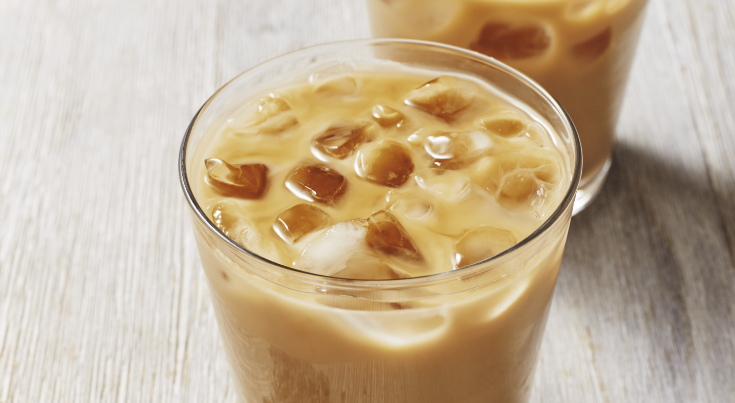 Iced coffee with cream